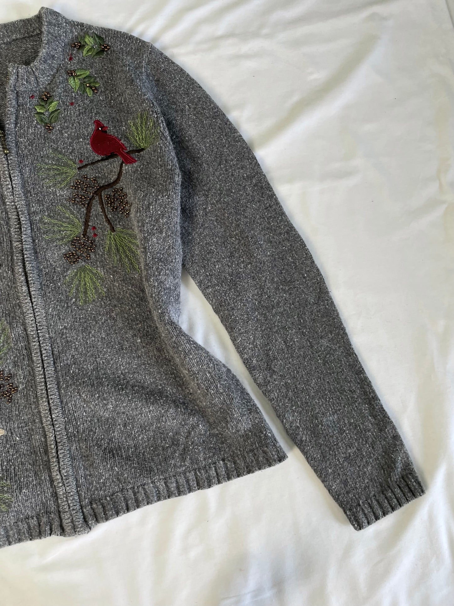 Croft&barrow Embroidered Sweater L