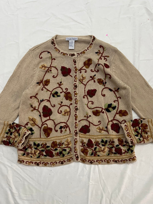 David Hollis Embroidered Sweater L/XL