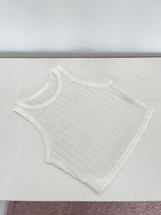 White Rib Top XXS