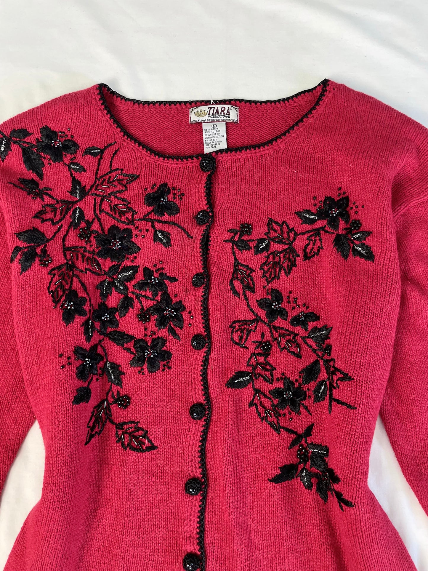 Tiara Embroidered Sweater 3XL