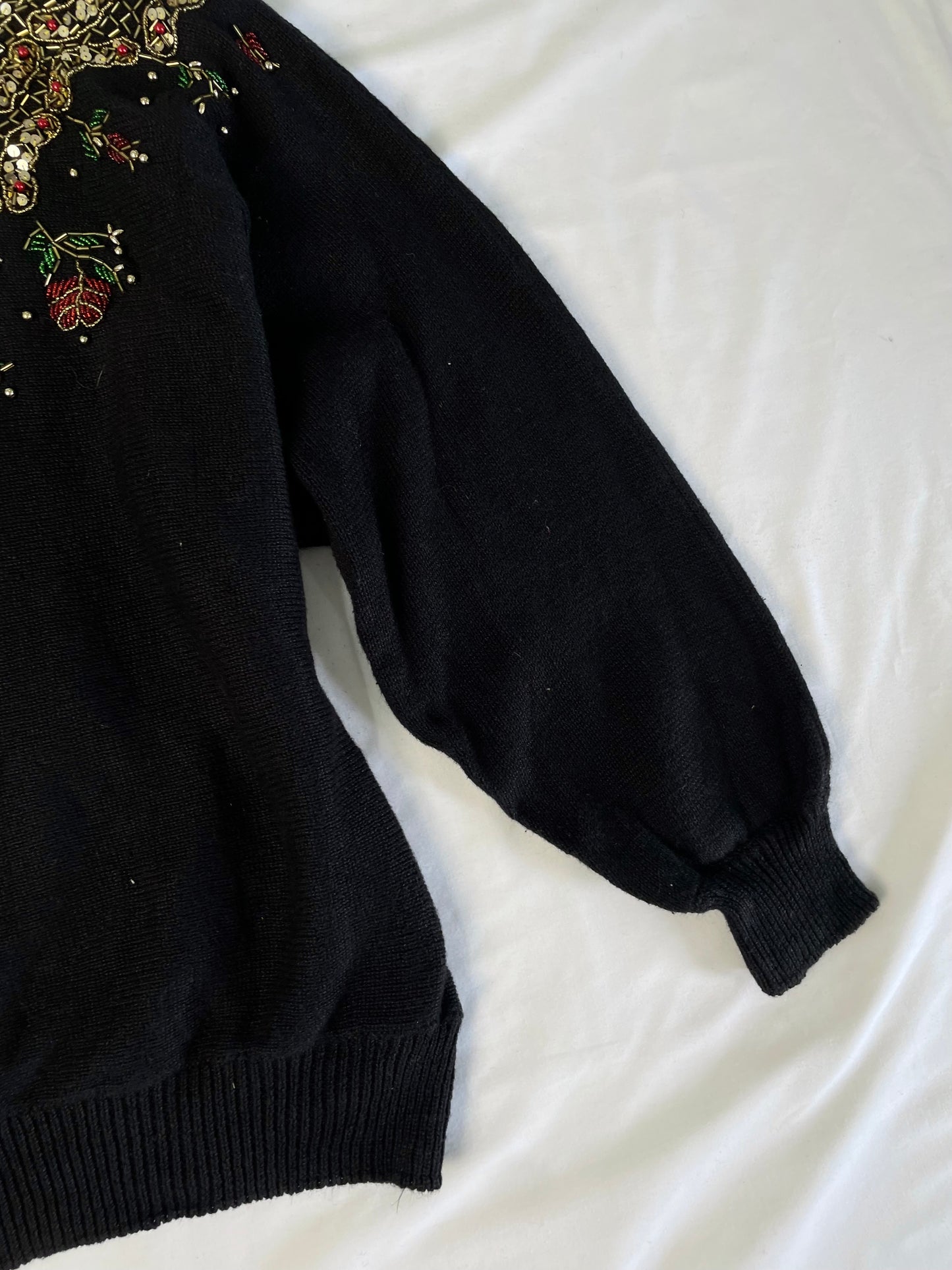 Embroidered Sweater L