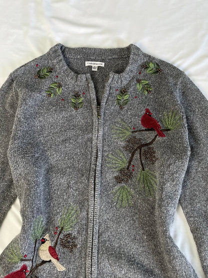 Croft&barrow Embroidered Sweater L