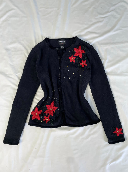 Embroidered Sweater L