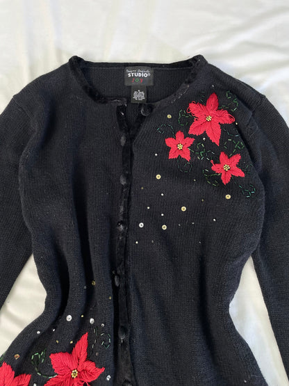 Embroidered Sweater L