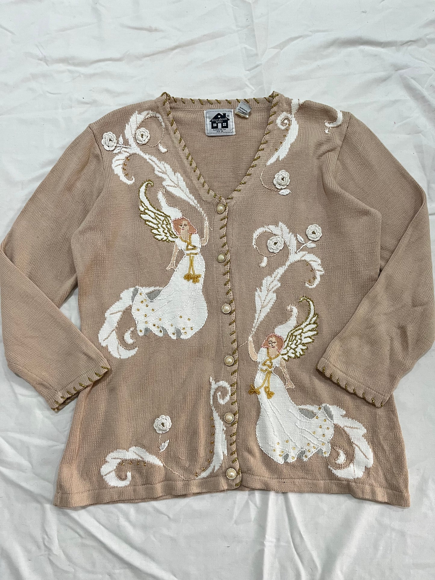 Storybook Knits Hand Embroidered Sweater XL/XXL