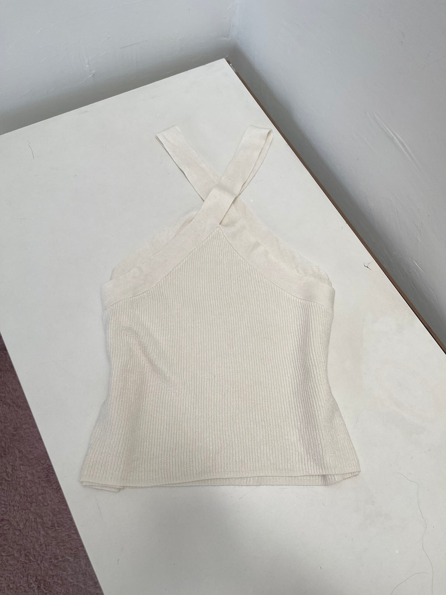 White Criss Cross Top M/L