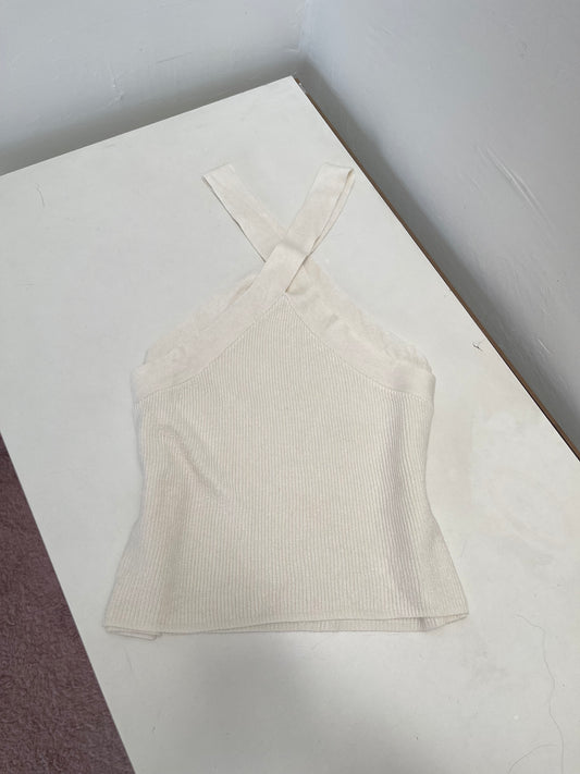 White Criss Cross Top M/L